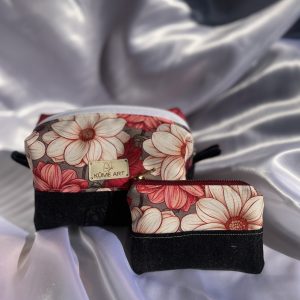 Set Neceser Floral Negro